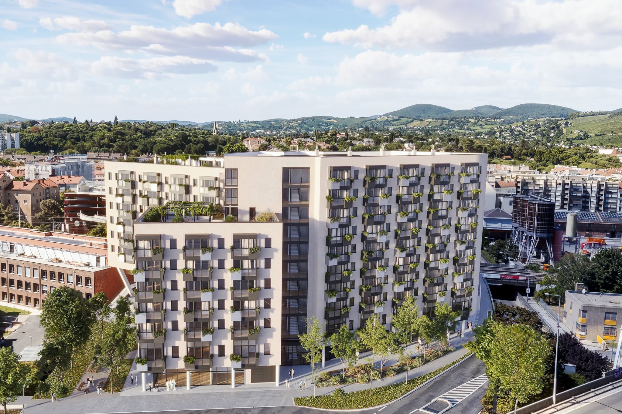 Muthgasse Außenansicht Blick Kahlenberg