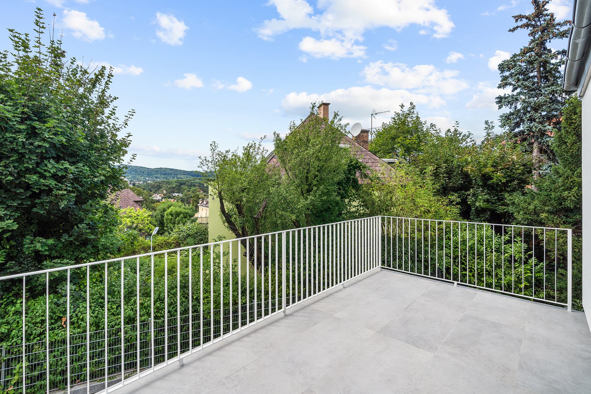 Ausblick Terrasse auf Wohnebene