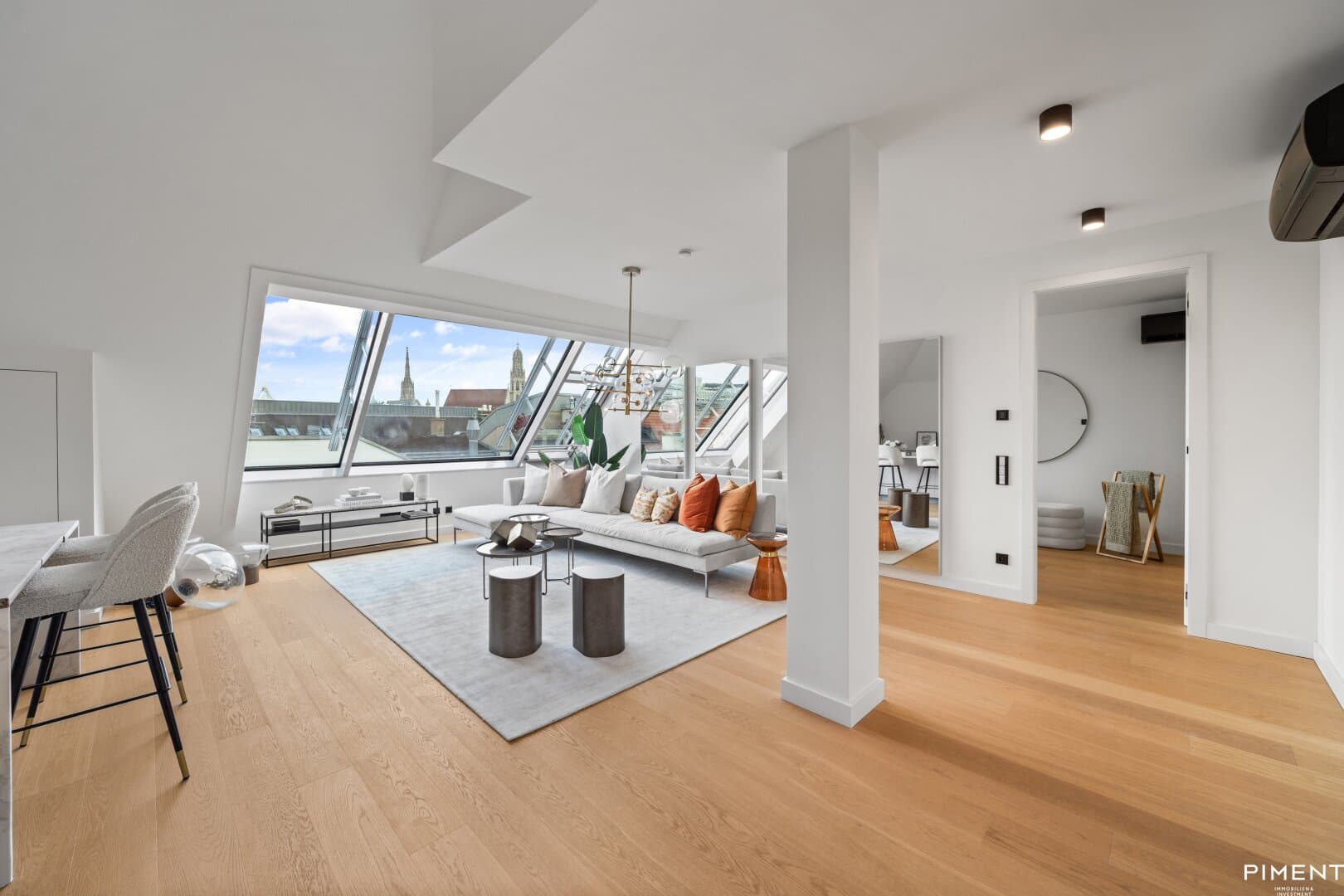 Luxuriöses Penthouse mit Dachterrasse und Blick zum Stephansdom Luxuriöses Penthouse mit Dachterrasse und Blick zum Stephansdom